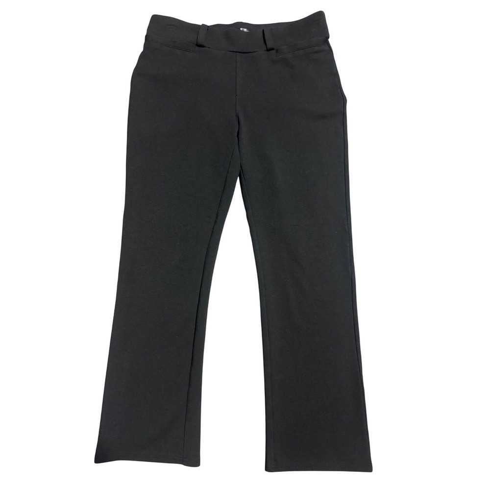 Fishers Finery Black Straight Leg Bamboo Organic Cotton Blend Pants Womens L